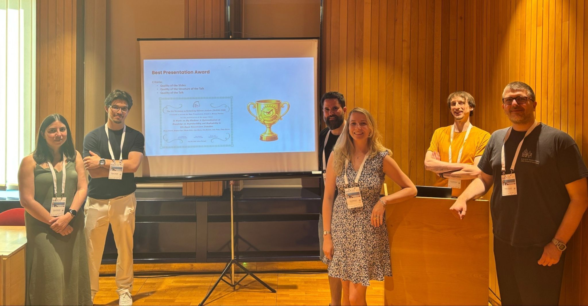 Best Presentation Award at WoRMA 2026